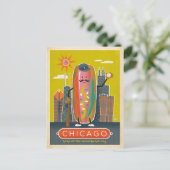 Chicago, IL - Hot Dog Briefkaart (Staand voorkant)