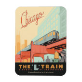 Chicago, IL-L-trein Magneet (Verticaal)