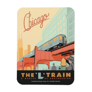 Chicago, IL-L-trein Magneet