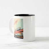 Chicago, IL-L-trein Tweekleurige Koffiemok (Voorkant links)