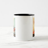 Chicago, IL-L-trein Tweekleurige Koffiemok (Center)