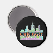 Chicago IL Magneet (Voorkant / Achterkant)