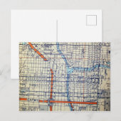 Chicago, IL  Map Briefkaart (Voorkant / Achterkant)