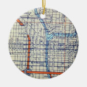 Chicago, IL  Map Keramisch Ornament (Voorkant)