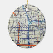 Chicago, IL  Map Keramisch Ornament (Links)