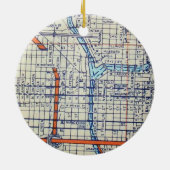 Chicago, IL  Map Keramisch Ornament (Achterkant)