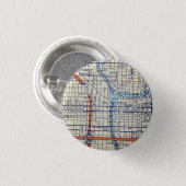 Chicago, IL  Map Ronde Button 3,2 Cm (Voorkant /achterkant)