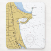 Chicago IL Montrose Harbour Nautical Chart Mousepa Muismat (Voorkant)