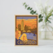 Chicago, IL - Navy Pier Briefkaart (Staand voorkant)