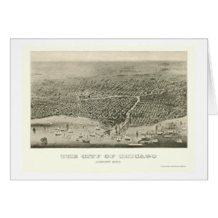 Chicago, IL Panorama Map - 1860