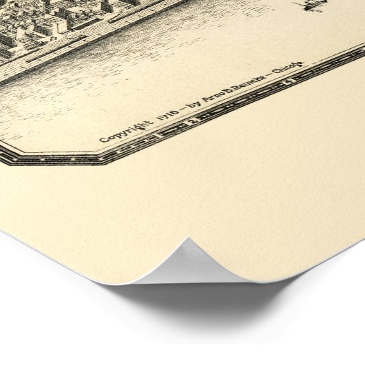 Chicago, IL Panorama Map - 1916 Poster (Hoek)