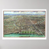Chicago, IL Panorama Map - 1916 Poster (Voorkant)