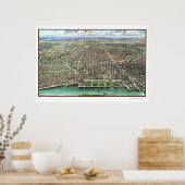 Chicago, IL Panorama Map - 1916 Poster (Keuken)