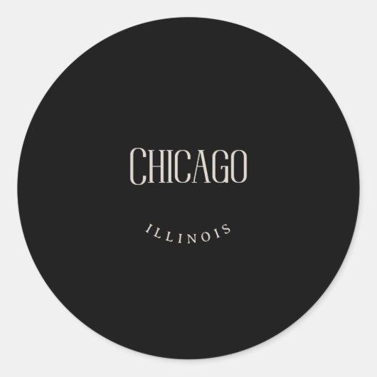 Chicago IL Ronde Sticker (Voorkant)