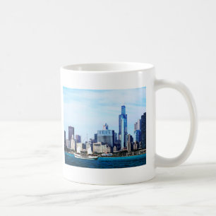 Chicago IL - Schooner tegen Chicago Skyline Koffiemok
