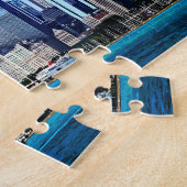 Chicago IL - Schooner tegen Chicago Skyline Legpuzzel (Zijkant)