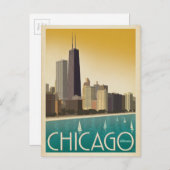 Chicago, IL - Skyline Briefkaart (Voorkant / Achterkant)
