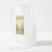 Chicago, IL - St. Patrick's Day Matglas Bierpul (Voorkant links)