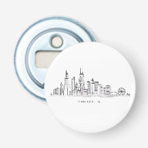 Chicago IL Stadsgezicht Illustratie