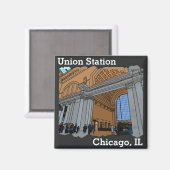 Chicago, IL-station magnet (Voorkant / Achterkant)