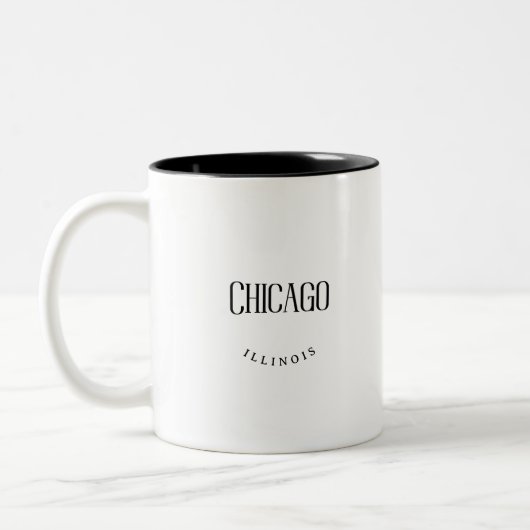 Chicago IL Tweekleurige Koffiemok (Links)