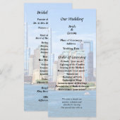 Chicago IL - Uitzicht vanaf het Michiganmeer Programmakaart (Voorkant / Achterkant)