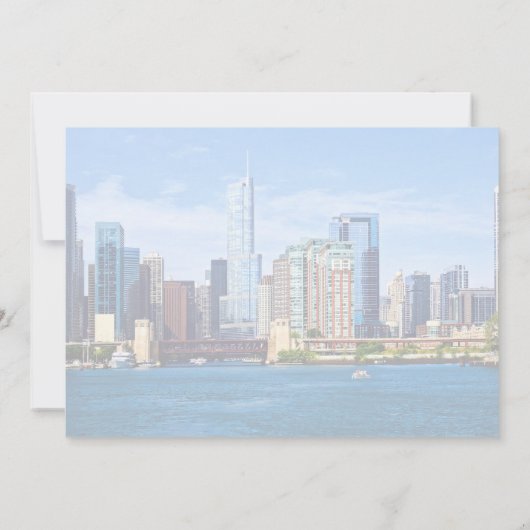 Chicago IL - Uitzicht vanaf Lake Michigan Kaart (Achterkant)