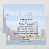 Chicago IL - Uitzicht vanaf Lake Michigan Kaart (Voorkant / Achterkant)