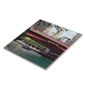 Chicago IL - Watertaxi onder Columbus Dr. Bridge Tegeltje (Zijkant)