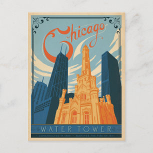 Chicago, IL - Watertoren Briefkaart