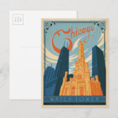 Chicago, IL - Watertoren Briefkaart (Voorkant / Achterkant)