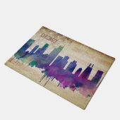 Chicago, IL | Waterverf City Skyline Deurmat (Schuin)