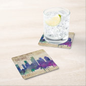 Chicago, IL | Waterverf City Skyline Kartonnen Onderzetters (Insitu)