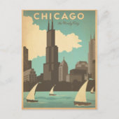 Chicago, IL - Windy City Briefkaart (Voorkant)