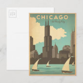 Chicago, IL - Windy City Briefkaart (Voorkant / Achterkant)