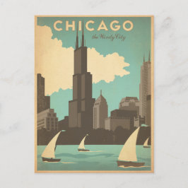 Chicago, IL - Windy City Briefkaart