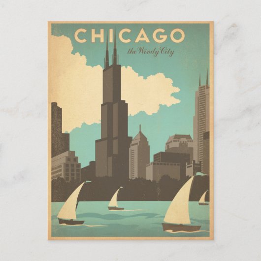 Chicago, IL - Windy City Briefkaart (Voorkant)