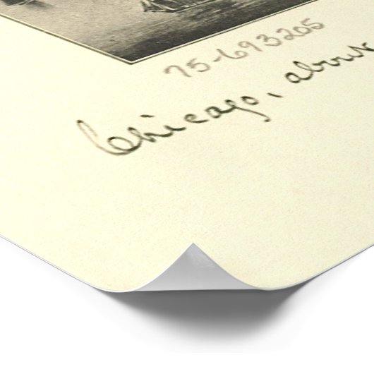 Chicago Illinois 1860 Antiek Panoramic Map Poster (Hoek)