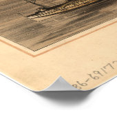 Chicago Illinois 1871 Antiek Panoramic Map Poster (Hoek)