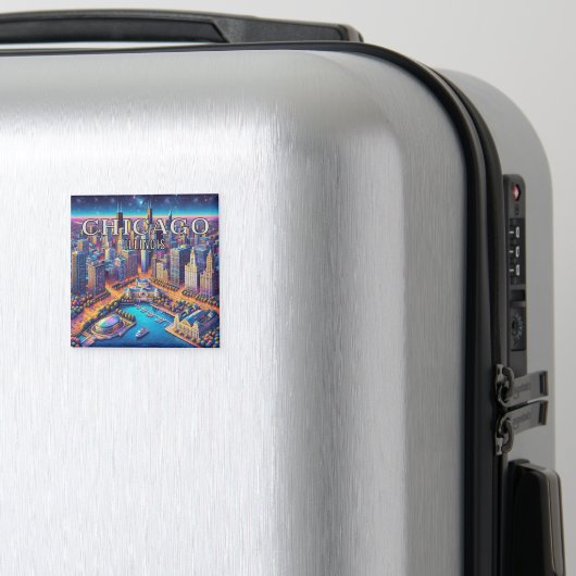 Chicago Illinois 3 Souvenir Koelkastmagneet Magneet (Insitu (bagage))