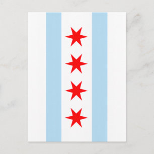 Chicago Illinois 4 sterren Vintage Reis Briefkaart