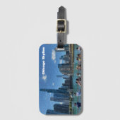 Chicago, Illinois Abstract Skyline Bagagelabel (Voorkant (verticaal))