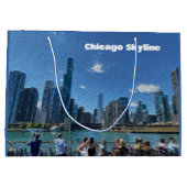 Chicago, Illinois Abstract Skyline Groot Cadeauzakje (Achterkant)