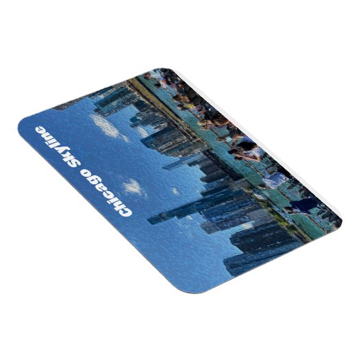 Chicago, Illinois Abstract Skyline Magneet (Rechterzijde)