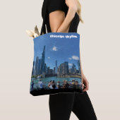 Chicago, Illinois Abstract Skyline Tote Bag (Dichtbij)
