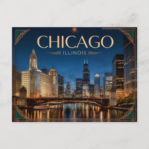 Chicago Illinois Ansichtkaart Briefkaart