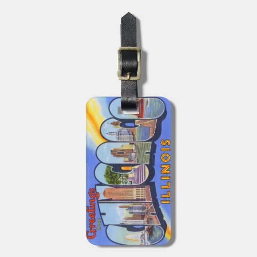 Chicago Illinois  Bagagelabel (Voorkant verticaal)