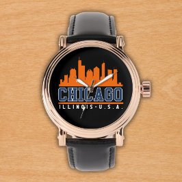 Chicago Illinois Beatiful Skyline Horloge