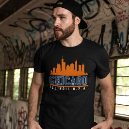 Chicago Illinois Beatiful Skyline T-shirt