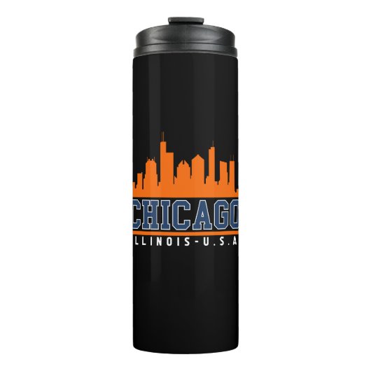 Chicago Illinois Beatiful Skyline Thermosbeker (Voorkant)